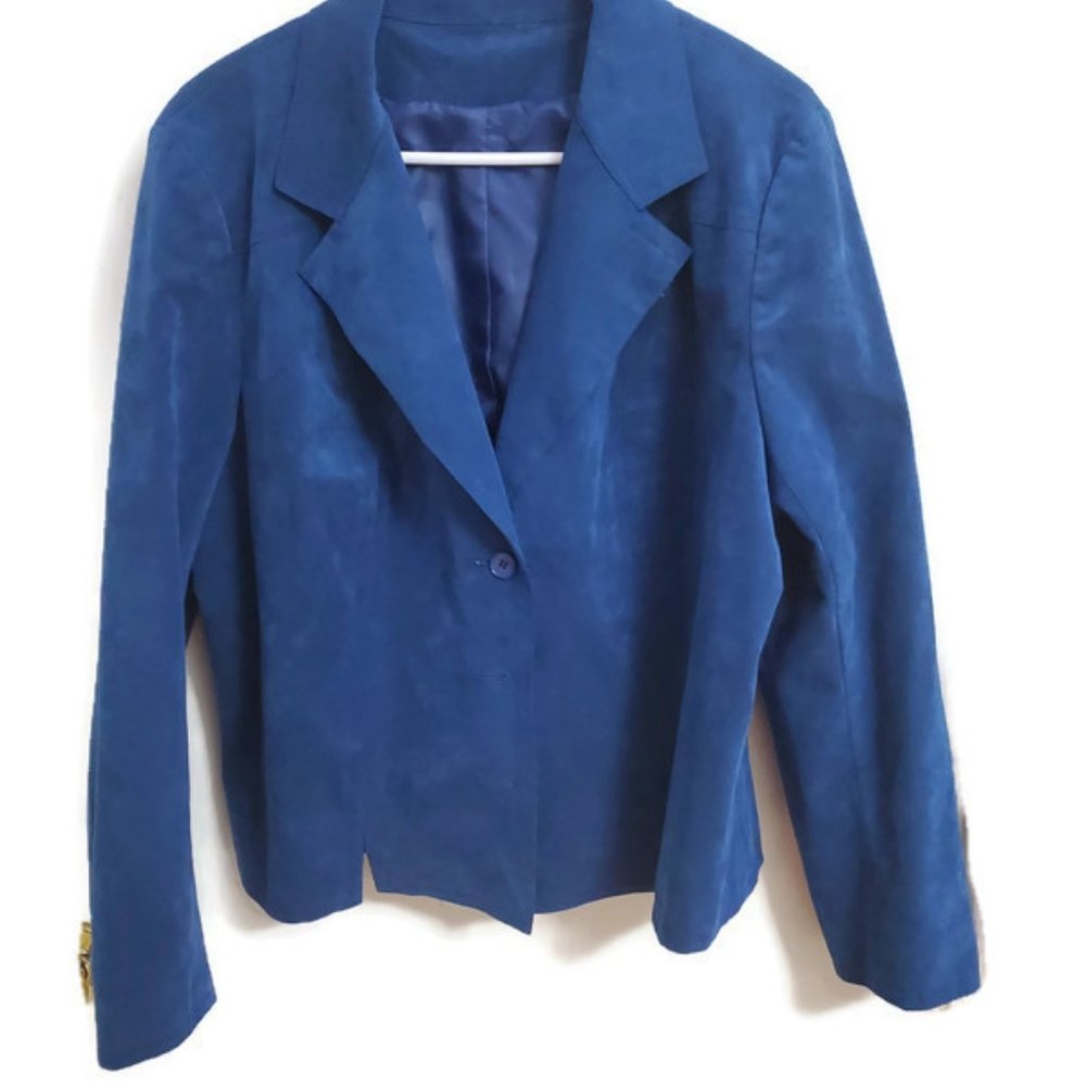 Vintage Ultrasuede Nat Kaplan Blue jacket
